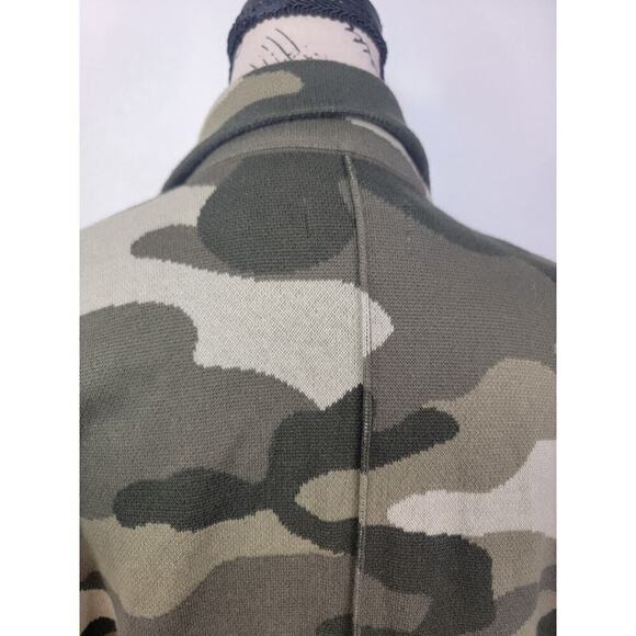 Maeve Anthropologie Kieran Camo Sweater Coat Small Green Motif Camouflage Floor - Picture 10 of 13